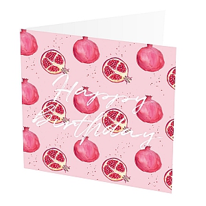 Happy Birthday Card Pomegranate