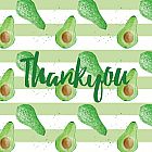 Thank You Card Avocado